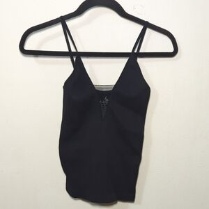 Free People Intimately Come Around Mesh Insert Cami Tank Top Women's Size XS